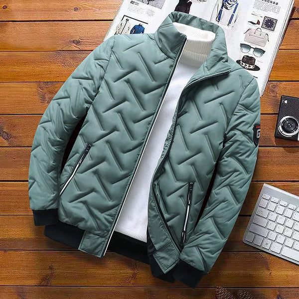 Gratien | Men's Chevron Quilted Zip Jacket