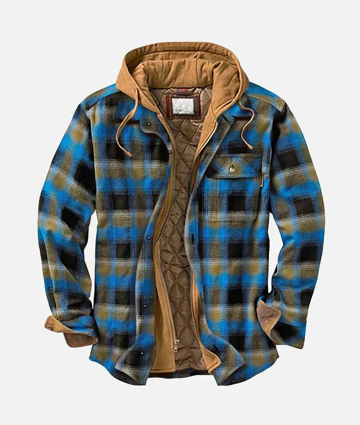 Gregoire | Men's Checked Hooded Shirt Jacket