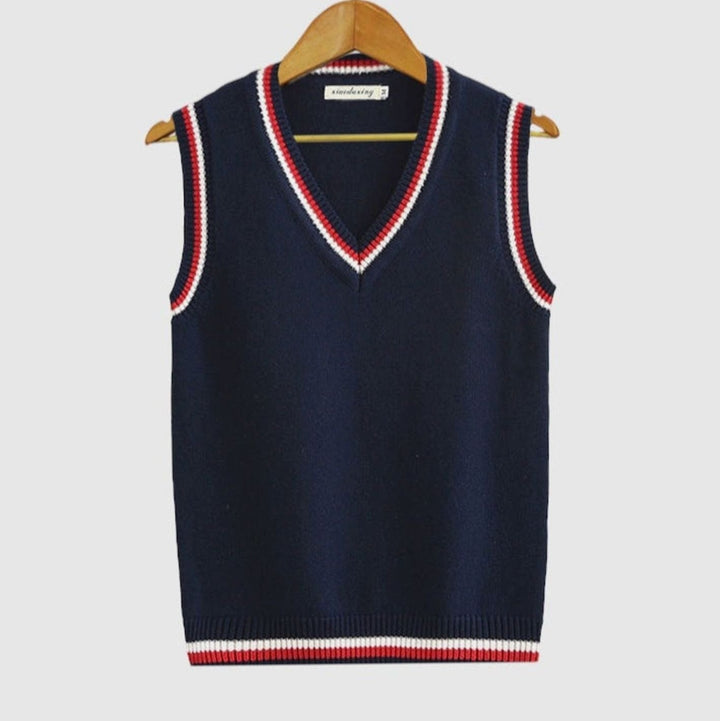 Grimoald | Men's Tipped Cable Sweater Vest