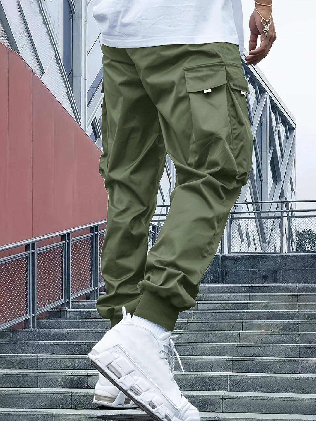 Hardouin | Men's Cargo Joggers with Cuffed Hem