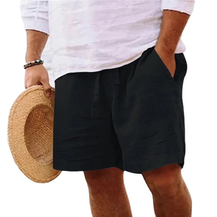 Harold | Men's Casual Elastic Drawstring Waist Linen Shorts