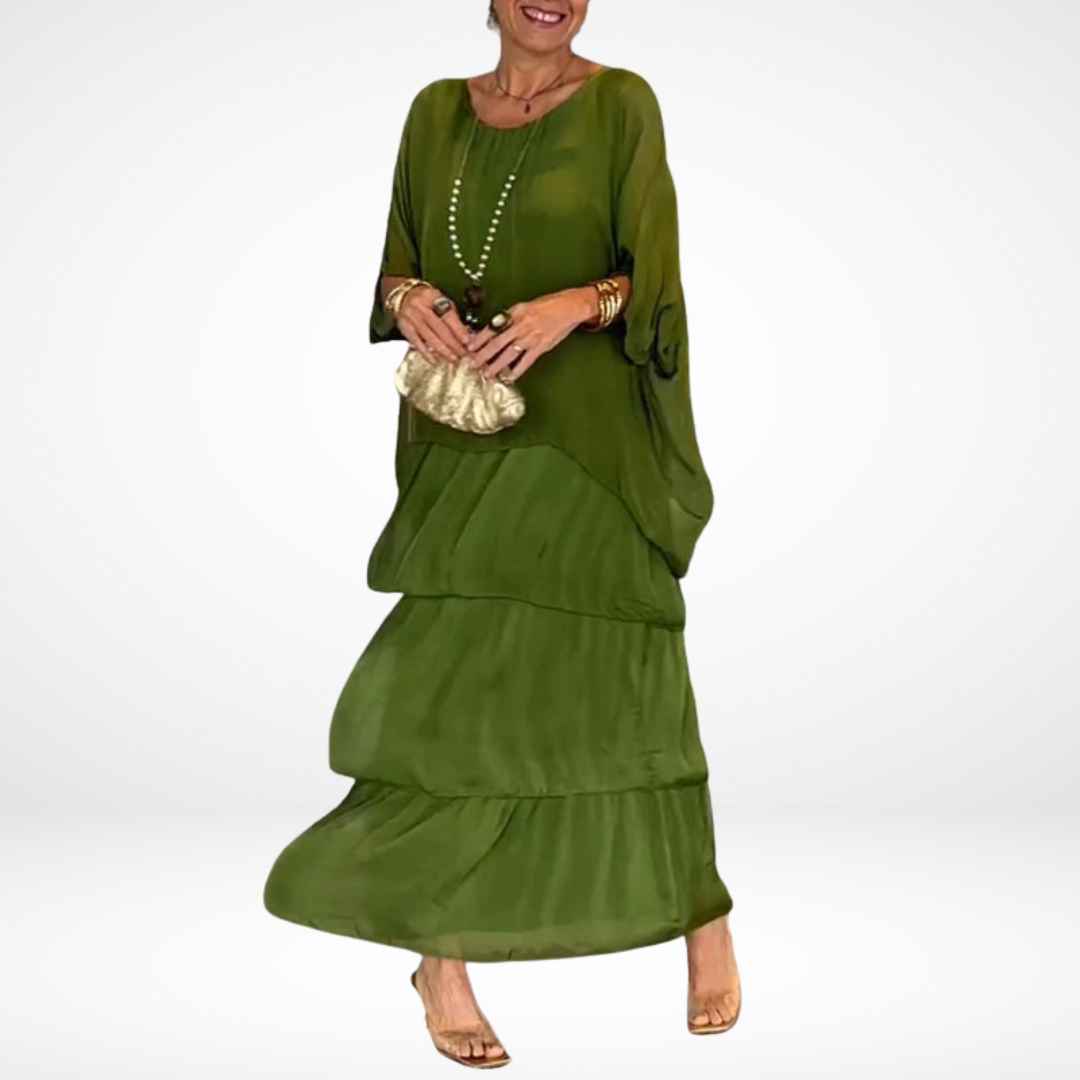 Helena | Women's Artistic Loose A-Line Maxi Dress