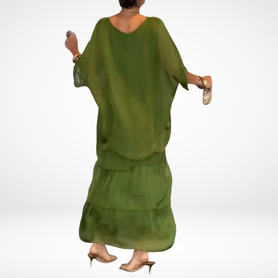 Helena | Women's Artistic Loose A-Line Maxi Dress
