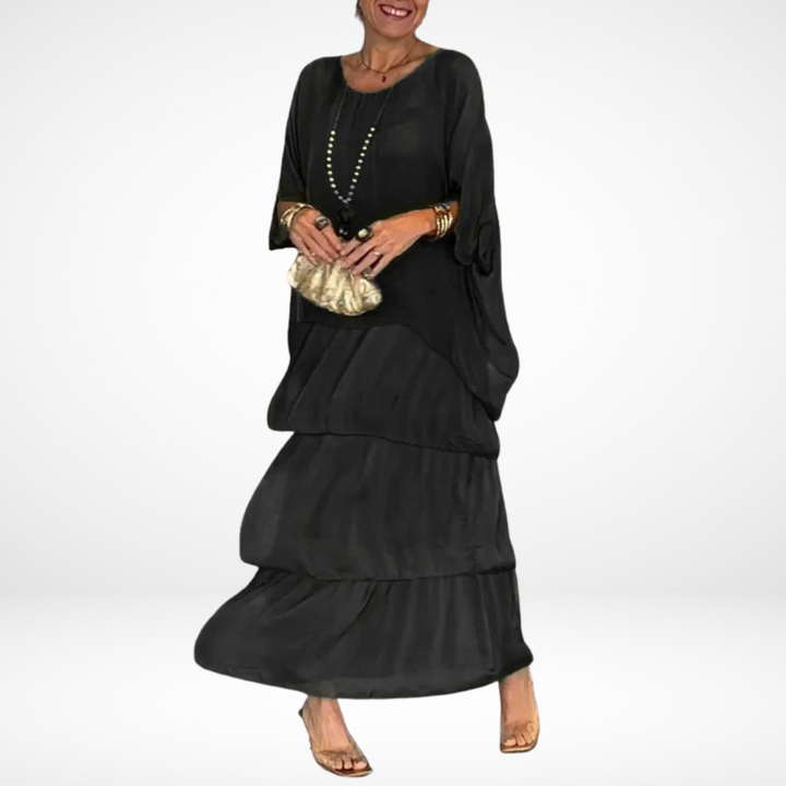 Helena | Women's Artistic Loose A-Line Maxi Dress