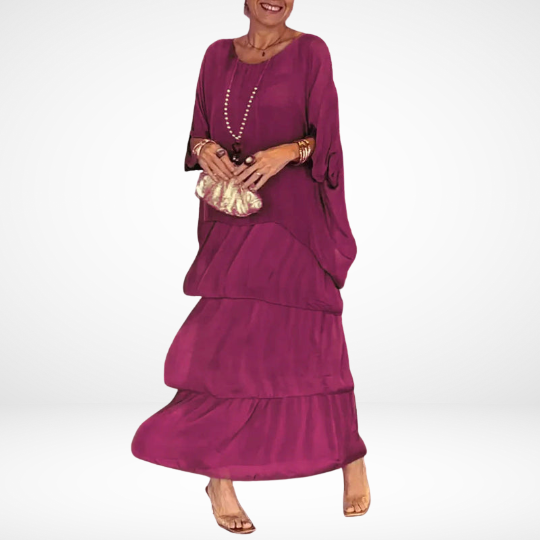 Helena | Women's Artistic Loose A-Line Maxi Dress