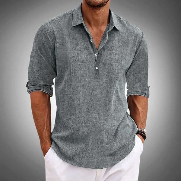 Henry | Men's Breathable Linen Blend Henley Shirt