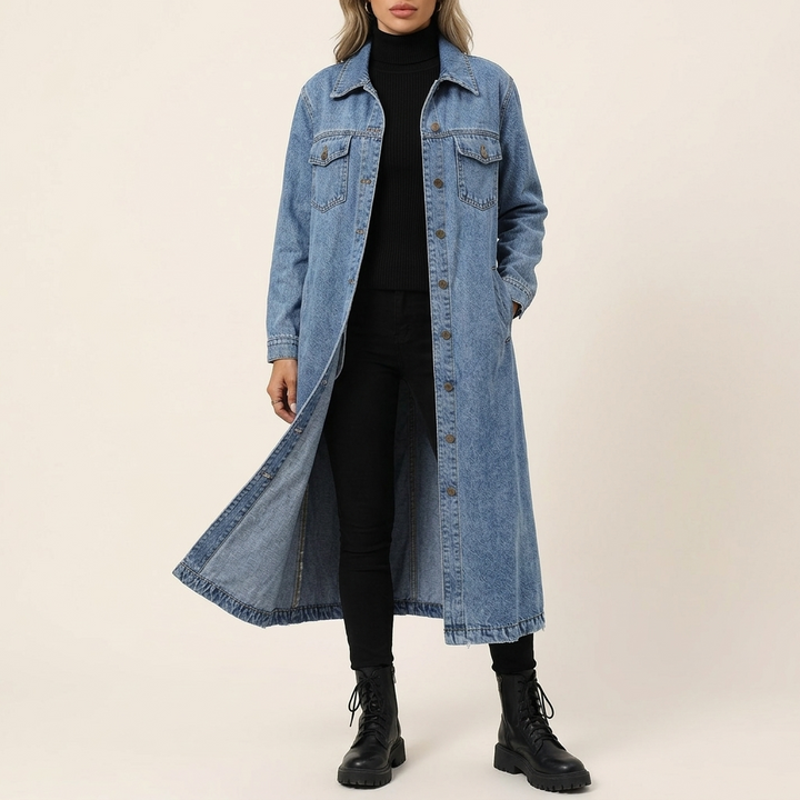 Jacinthe | Women's Longline Oversized Trucker Coat
