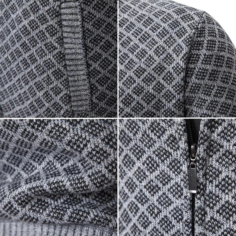 Hippolyte | Men's Quilted Knit Zip Cardigan