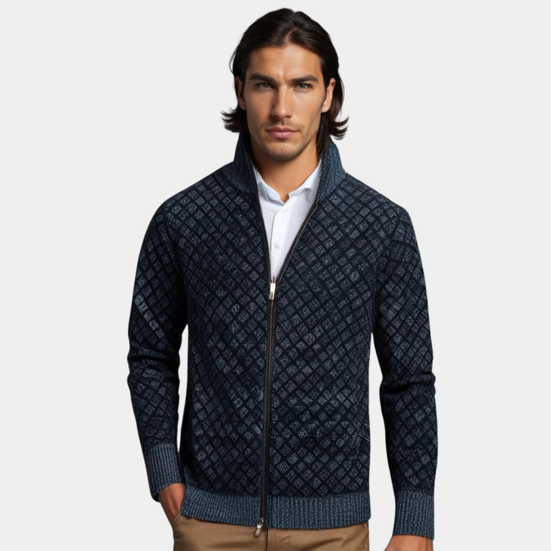 Hippolyte | Men's Quilted Knit Zip Cardigan