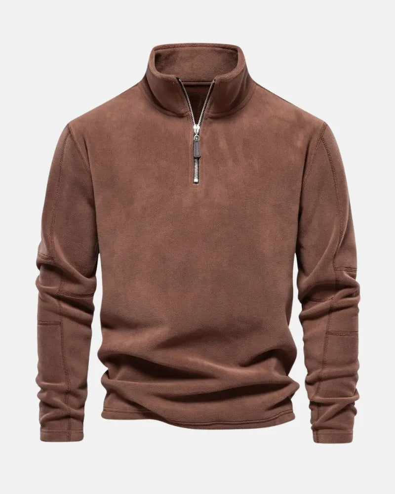 Hugues | Men's Brushed Half Zip Sweatshirt