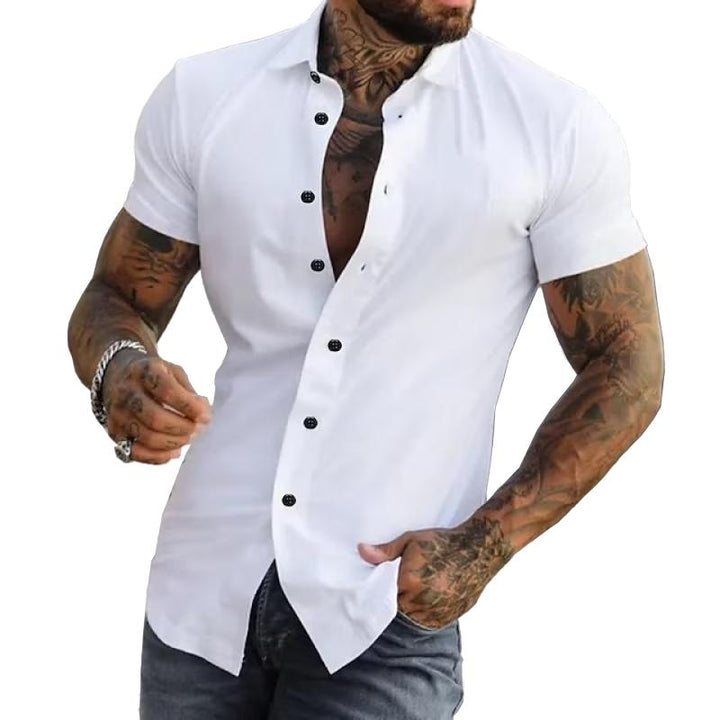 Hunter | Men's Moisture-Wicking S-Curve Lapel Short Sleeve Shirt