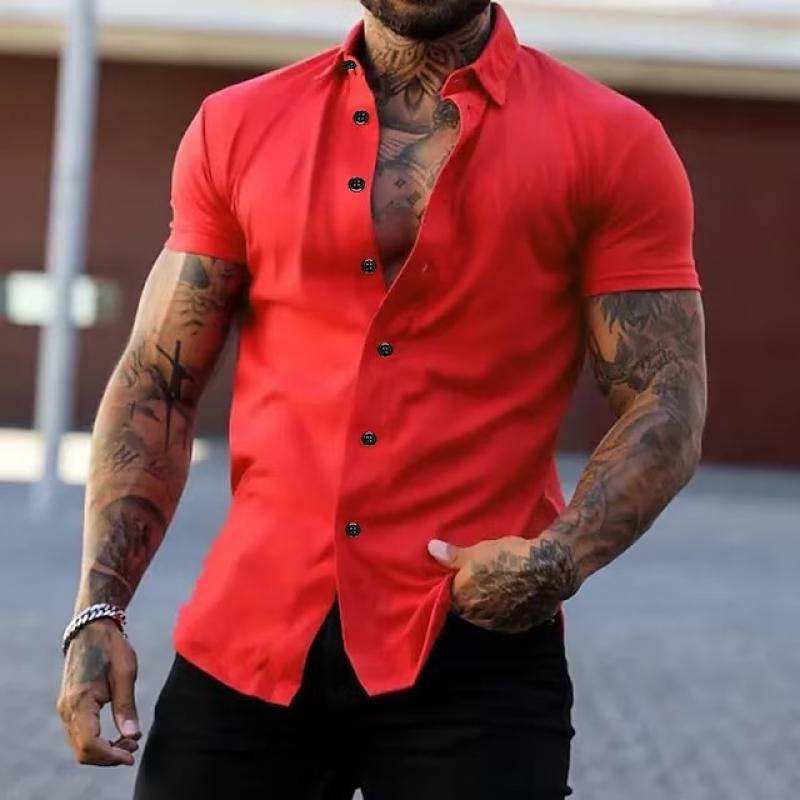 Hunter | Men's Moisture-Wicking S-Curve Lapel Short Sleeve Shirt