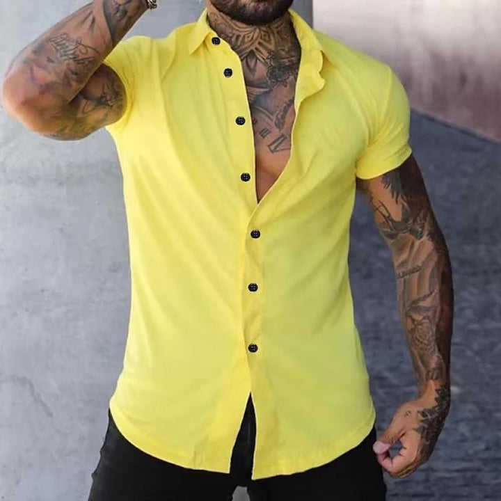 Hunter | Men's Moisture-Wicking S-Curve Lapel Short Sleeve Shirt