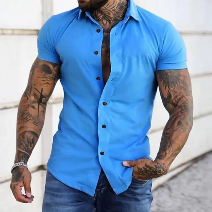 Hunter | Men's Moisture-Wicking S-Curve Lapel Short Sleeve Shirt