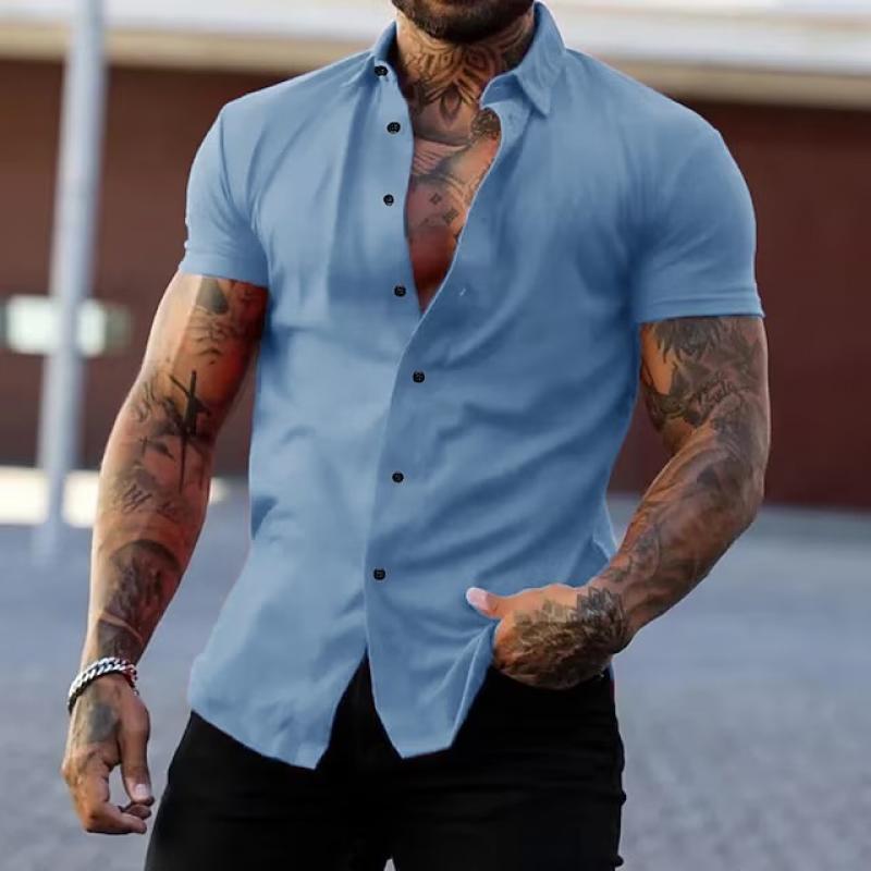Hunter | Men's Moisture-Wicking S-Curve Lapel Short Sleeve Shirt