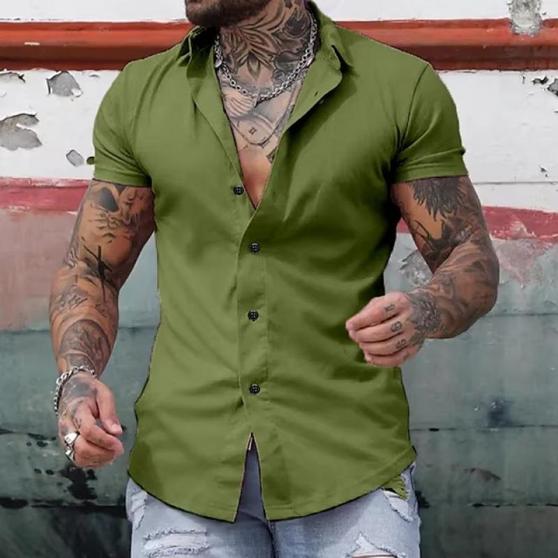 Hunter | Men's Moisture-Wicking S-Curve Lapel Short Sleeve Shirt