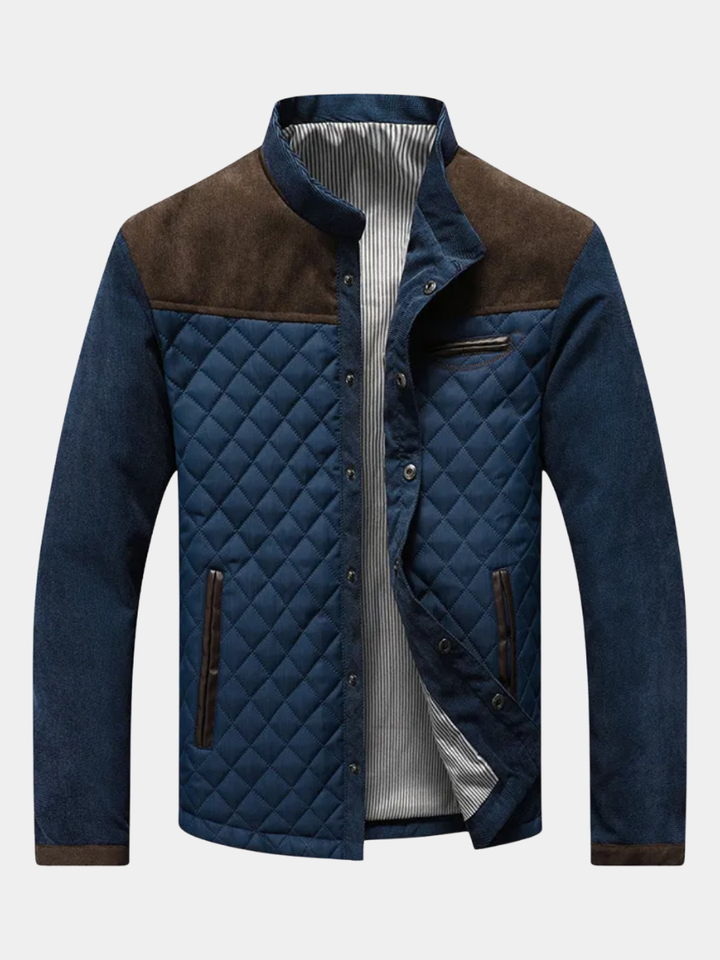 Ilan | Men's Contrast Shoulder Quilted Jacket