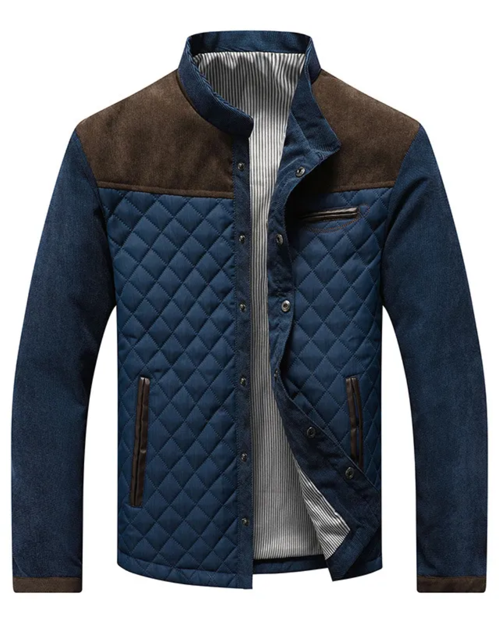Ilan | Men's Contrast Shoulder Quilted Jacket