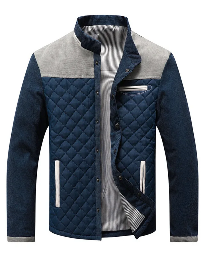 Ilan | Men's Contrast Shoulder Quilted Jacket