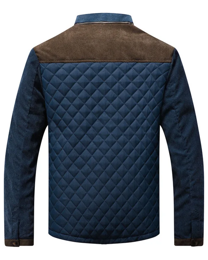 Ilan | Men's Contrast Shoulder Quilted Jacket