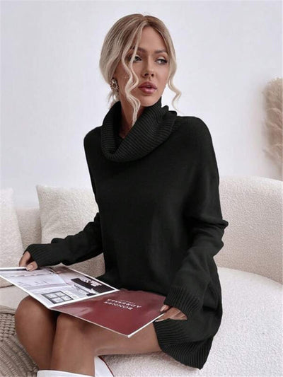 VICTORIA | Long Fit Knitted Turtleneck Sweater