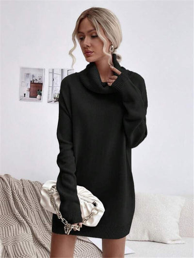 VICTORIA | Long Fit Knitted Turtleneck Sweater