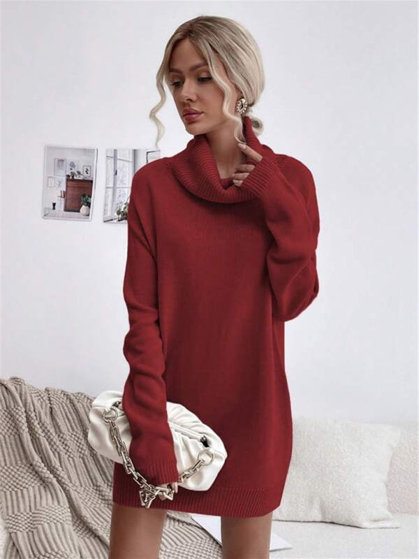 VICTORIA | Long Fit Knitted Turtleneck Sweater