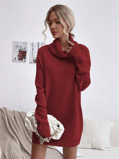 VICTORIA | Long Fit Knitted Turtleneck Sweater