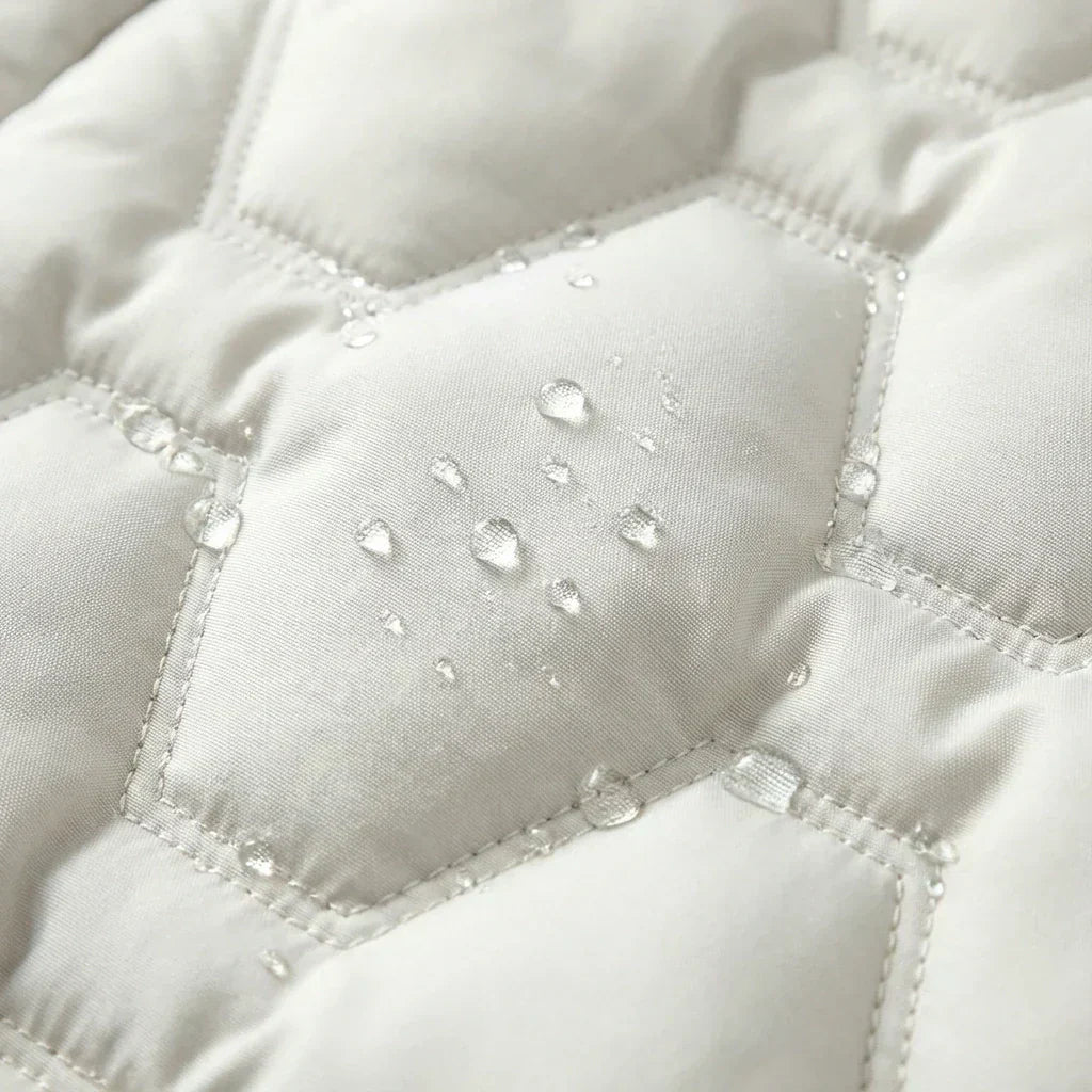 Ombeline | Women's Longline Hooded Quilted Coat with Zip Front