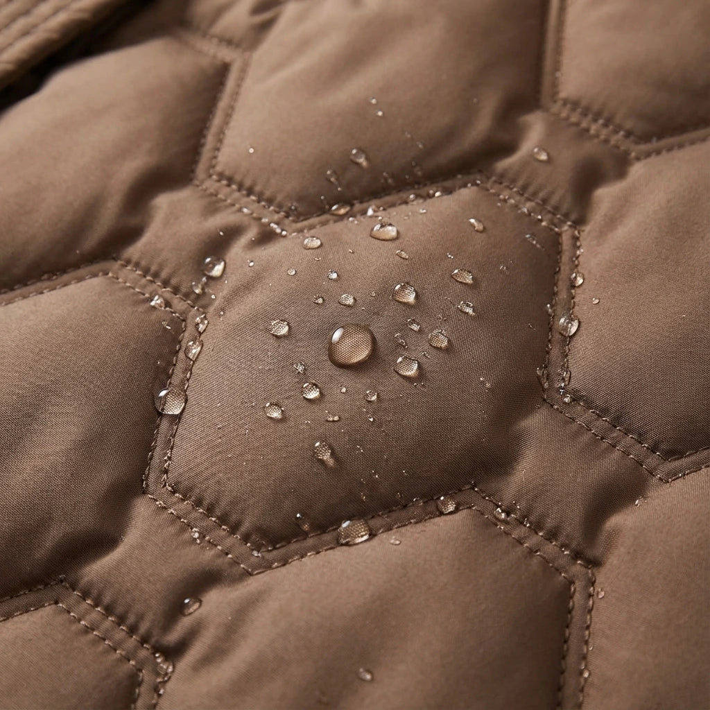 Ombeline | Women's Longline Hooded Quilted Coat with Zip Front