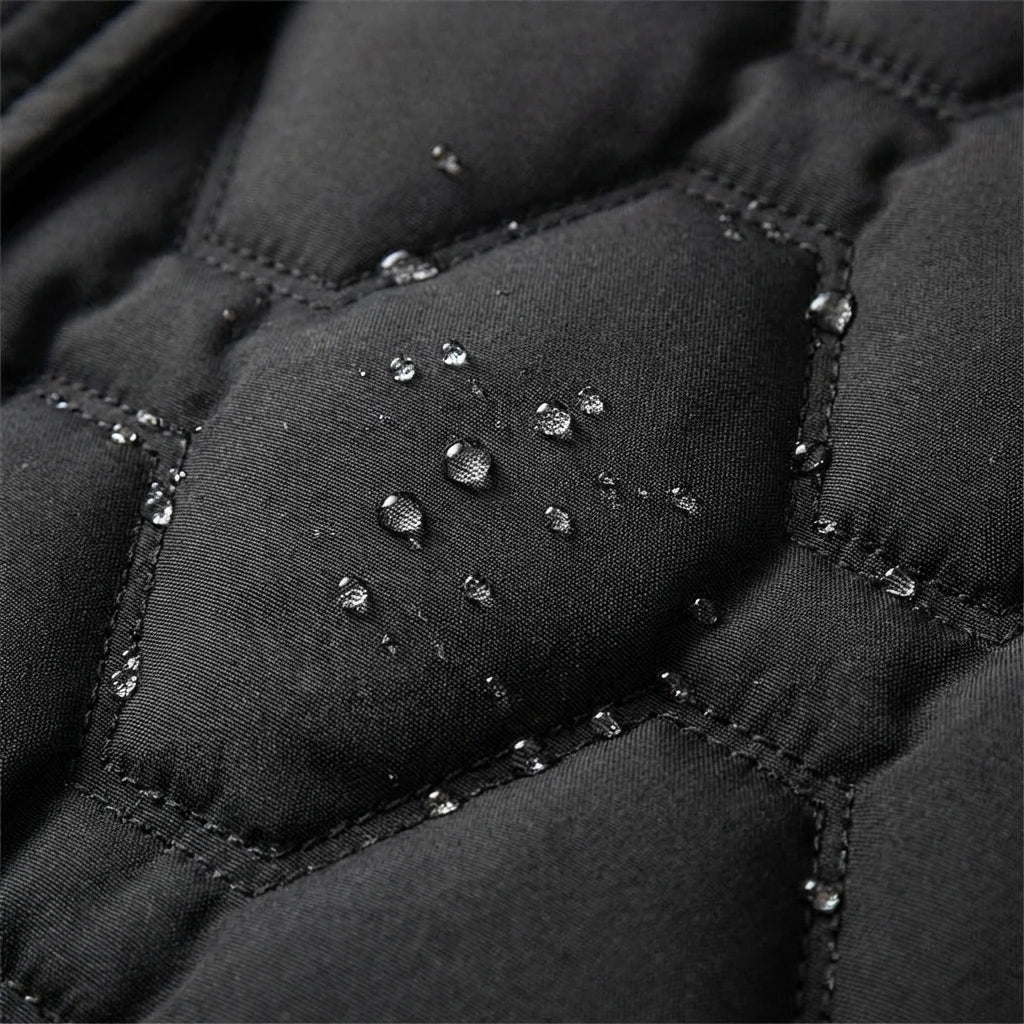 Ombeline | Women's Longline Hooded Quilted Coat with Zip Front