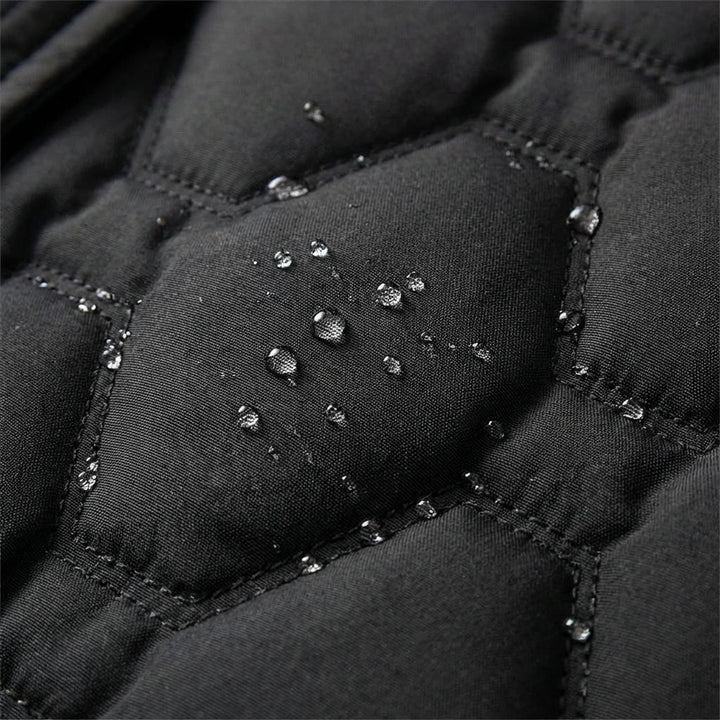 Ombeline | Women's Longline Hooded Quilted Coat with Zip Front