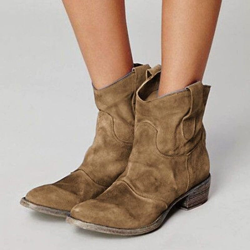 Clara | Ridge Suede Western Boots