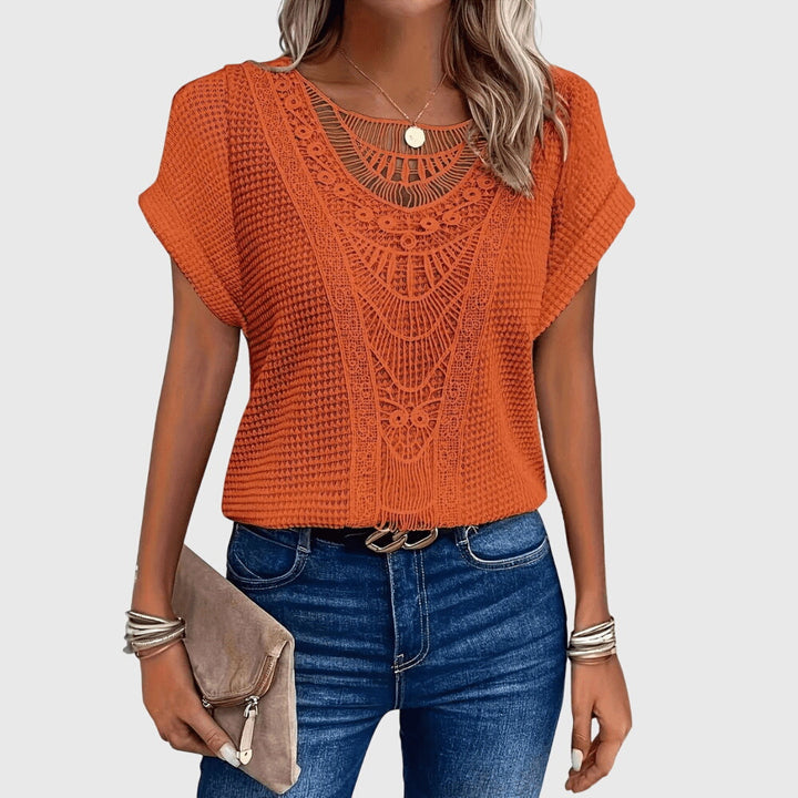 Ines | Women's Delicate Lace Detail Lightweight Blouse