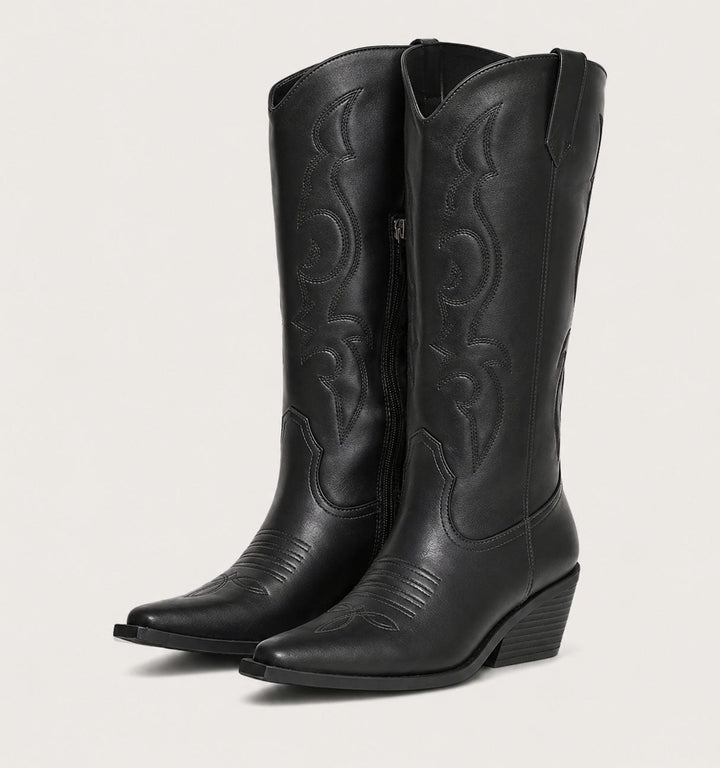 Eudoxie | Women's Tall Western Boots with Stitched Shaft