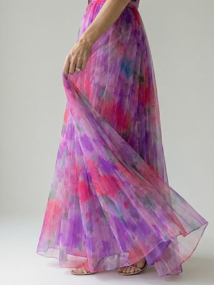Isel | Women's Sleeveless Soft Wrap Flowing Maxi Dress