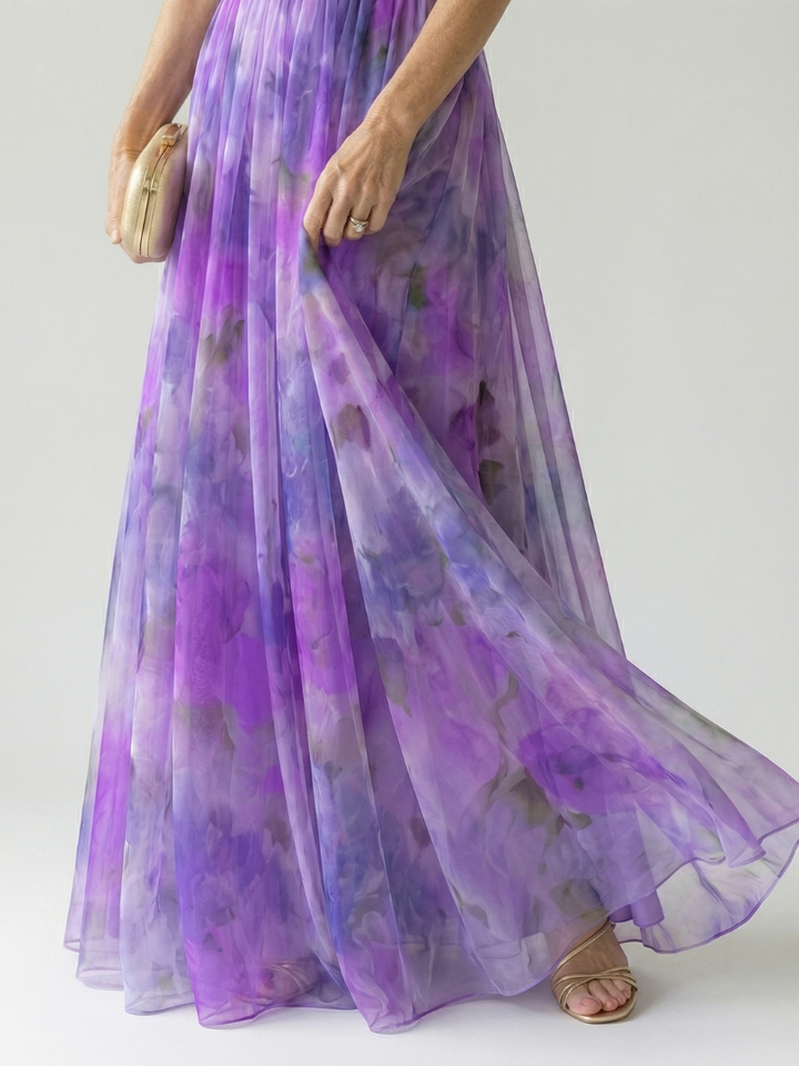 Isel | Women's Sleeveless Soft Wrap Flowing Maxi Dress