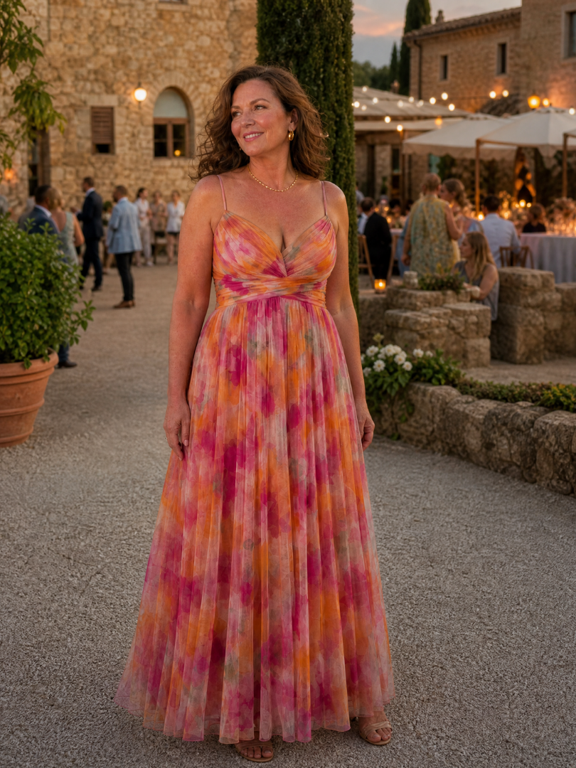 Isel | Women's Sleeveless Soft Wrap Flowing Maxi Dress