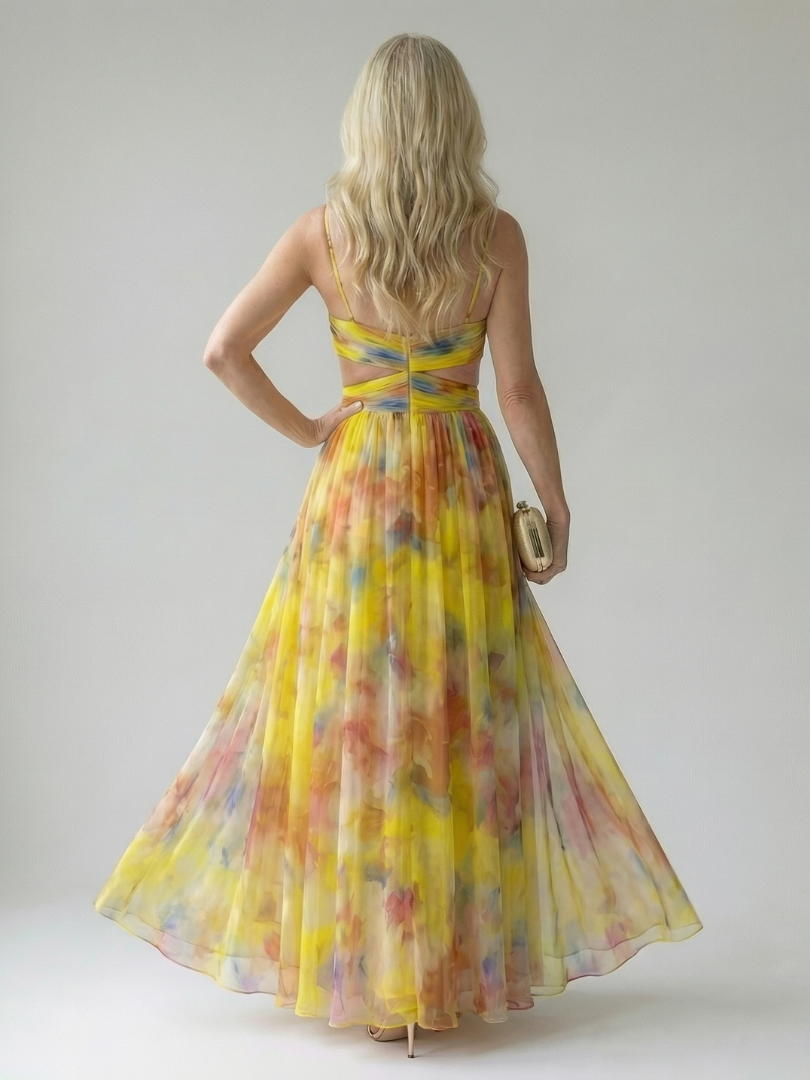 Isel | Women's Sleeveless Soft Wrap Flowing Maxi Dress