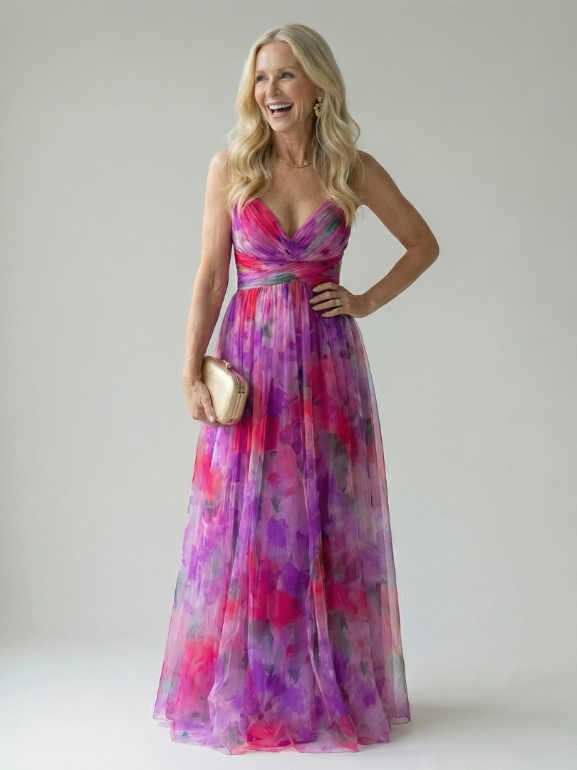 Isel | Women's Sleeveless Soft Wrap Flowing Maxi Dress