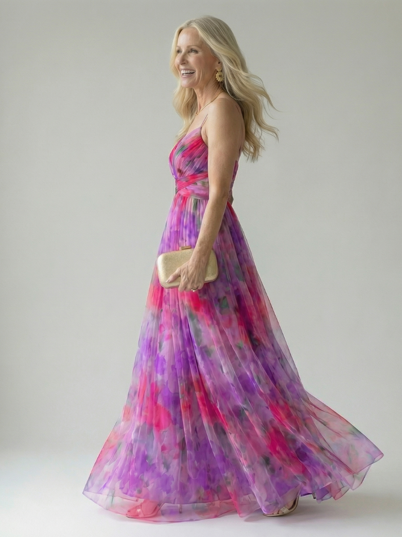 Isel | Women's Sleeveless Soft Wrap Flowing Maxi Dress