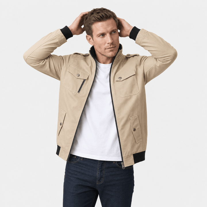 Ivan | Men's Utility Bomber with Stand Collar