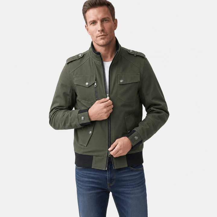 Ivan | Men's Utility Bomber with Stand Collar