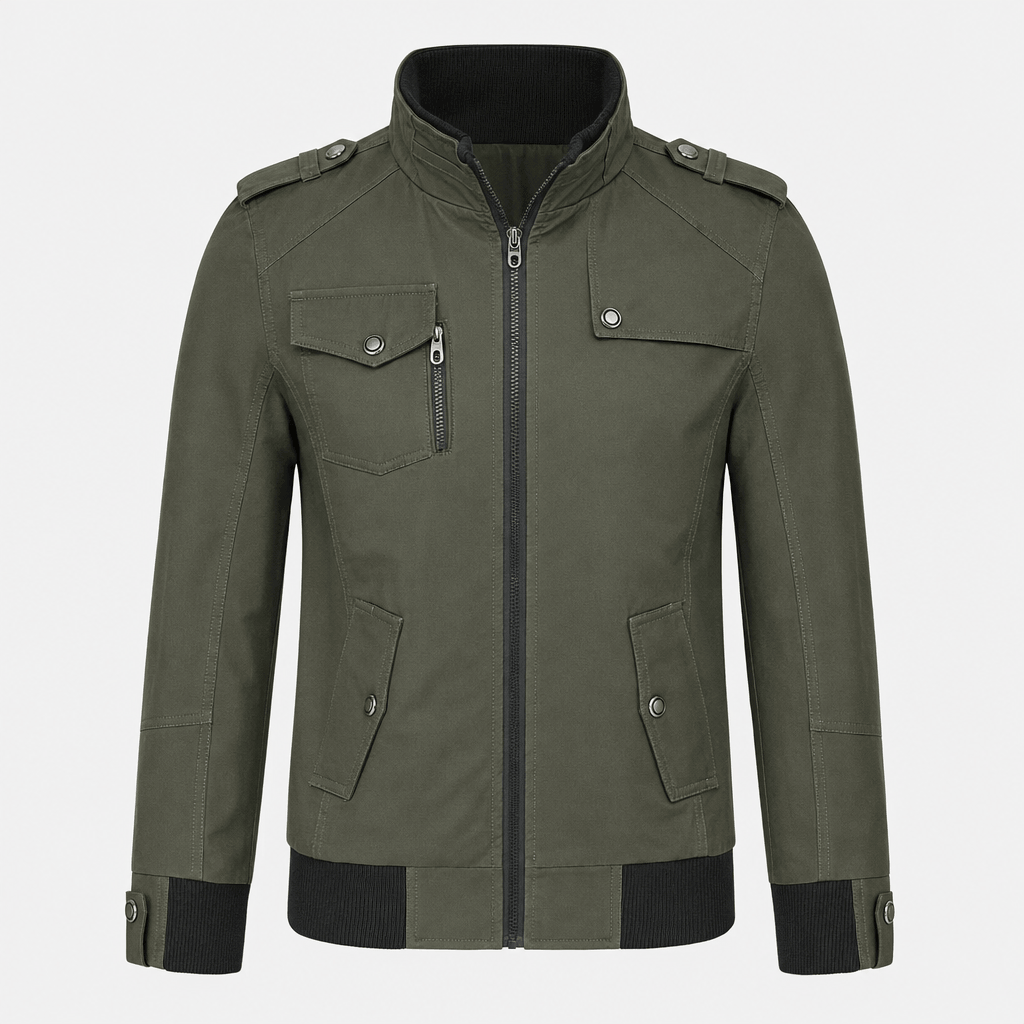 Ivan | Men's Utility Bomber with Stand Collar