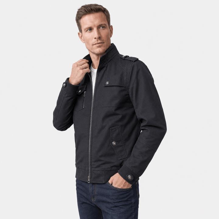Ivan | Men's Utility Bomber with Stand Collar