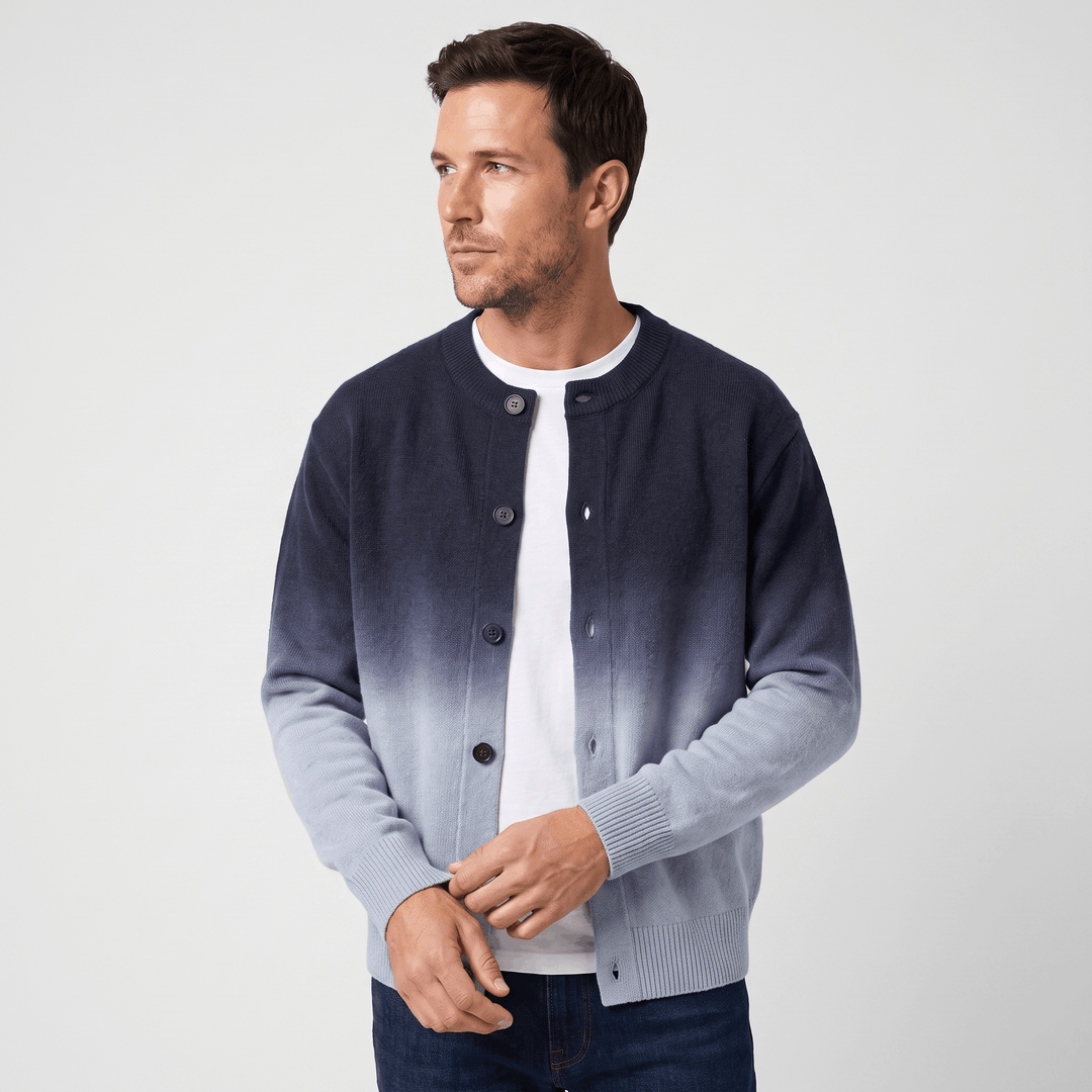 Ives | Men's Gradient Button Front Cardigan