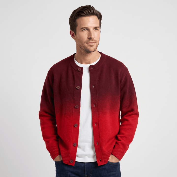 Ives | Men's Gradient Button Front Cardigan