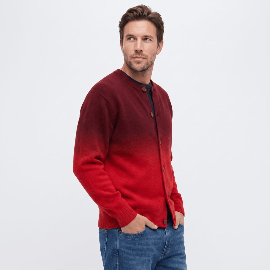 Ives | Men's Gradient Button Front Cardigan