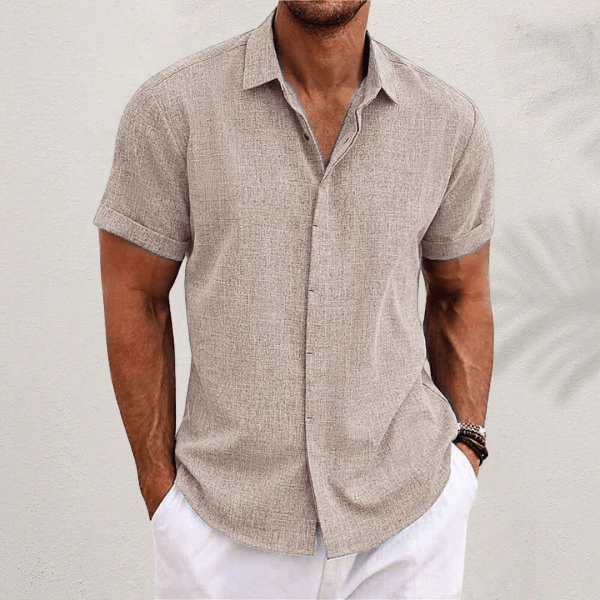 James | Men's Relaxed Short Sleeve Linen Shirt