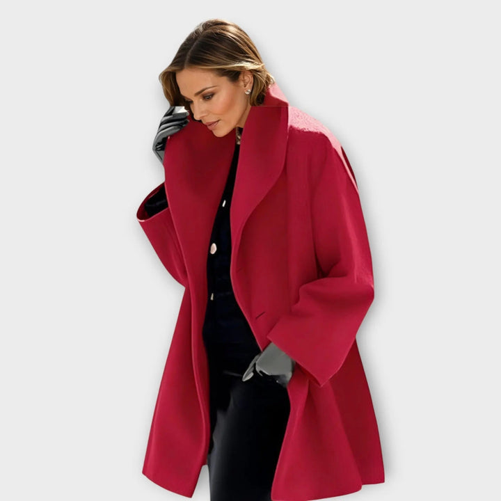 Juliette | Women's Wrap Coat with Draped Collar